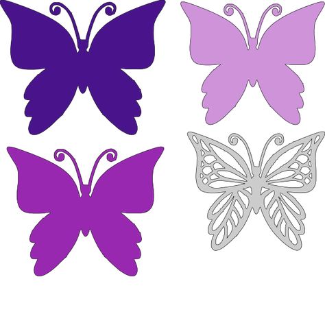 Butterfly Cutout Template, Cricut Butterfly Projects, Butterfly Cricut, Butterfly Cards Handmade, Easy Paper Flowers, Paper Craft Ideas, Butterfly Template, Paper Flower Decor, Baby Shower Decorations For Boys