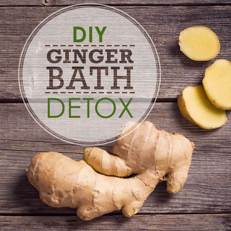 #DIY Detox Bath- Our ginger #detox #bath will help you take the stress of the world off your shoulders. Pamper yourself with just hot water, ginger and Epsom salt. Ginger Detox, Ginger Bath, Diy Detox, Bath Detox, Home Detox, Full Body Detox, Detox Bath, Natural Kitchen, Natural Detox