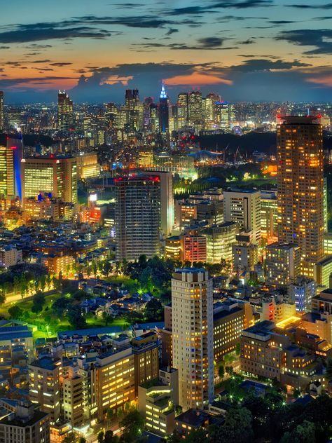 Tokyo Skyscraper, Japan Building, Tokyo At Night, Wallpaper Man, Tokyo Night, Tokyo City, Skyscraper Architecture, Nice Places, Light Night