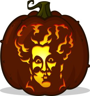 Pumpkin Carving Patterns and Stencils - Zombie Pumpkins! - Winifred Sanderson pumpkin pattern - Hocus Pocus Hocus Pocus Pumpkin, Scary Pumpkin Carving Patterns, Pumpkin Carving Stencils Templates, Zombie Pumpkins, Pumpkin Carving Patterns Free, Pumpkin Carving Stencils Free, Pumpkin Stencils Free, Halloween Pumpkin Stencils, Cute Pumpkin Carving