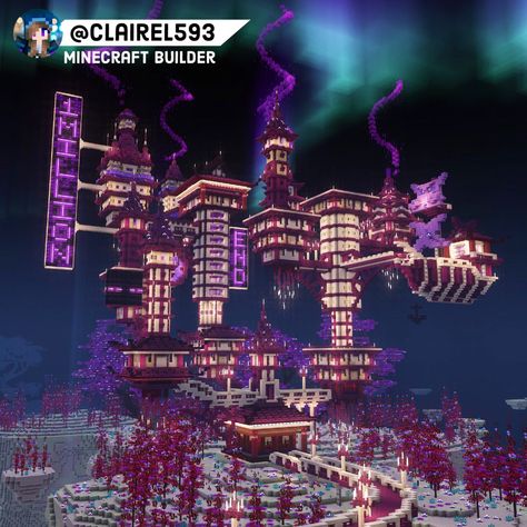 Space Builds Minecraft, End Dimension Builds Minecraft, Minecraft Space Base, Cool Minecraft Mega Bases, Futuristic Base Minecraft, Minecraft Futuristic Base Interior, Minecraft Astronomy, Fantasy Mega Base Minecraft, Nether Hub Design Minecraft