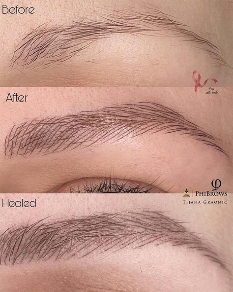 Microblading Eyebrows Before And After, Patchy Eyebrows, Eyeliner Stencils, Microblading Healing Process, Eyebrow Before And After, Dynamic Tattoo, Brows Microblading, Cosmetic Tattooing, Eyeliner Stencil