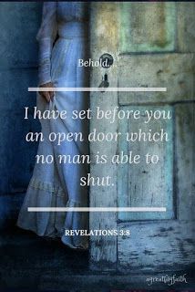 Revelation Verses, Revelation 3 8, Door Quotes, Motivation Positive, Ayat Alkitab, Open Door, Biblical Quotes, Favorite Bible Verses, Faith Inspiration