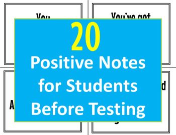 State testing encouragement for 3rd 4th 5th 6th 7th 8th grade made personal with these positive test taking notes. 20 sayings to choose from. You can individualize them based on your student's need or give them all the same note of encouragement. Feel free to print them on plain or colored paper. T... Note Of Encouragement, State Testing Encouragement, Testing Encouragement, Encouragement Notes, State Testing, Positive Test, Math Test Prep, Math Test, Taking Notes