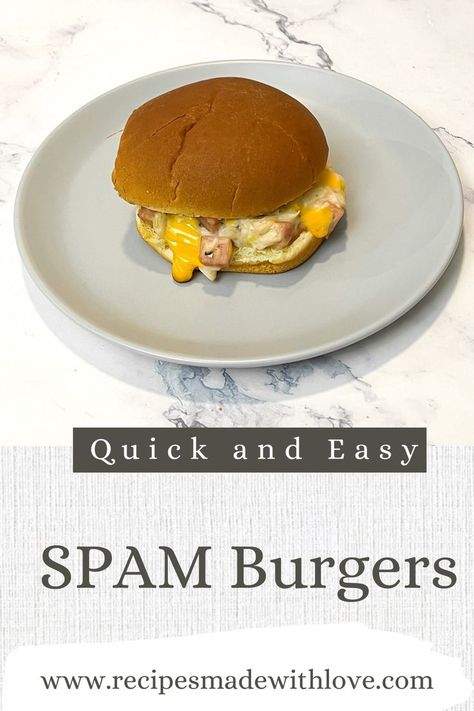 Spam Burgers Recipe, Spam Burgers, Spam Recipes, Gourmet Grilled Cheese, Fall Evening, Dinner Sandwiches, Melty Cheese, Delicious Sandwiches, Easy Lunch