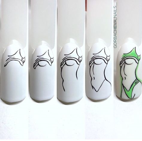 Silhouette Nails, Fiberglass Nails, Pop Art Nails, Nail Art Pictures, Nail Salon Design, Nail Drawing, Diy Acrylic Nails, Nails Now, Vibrant Nails