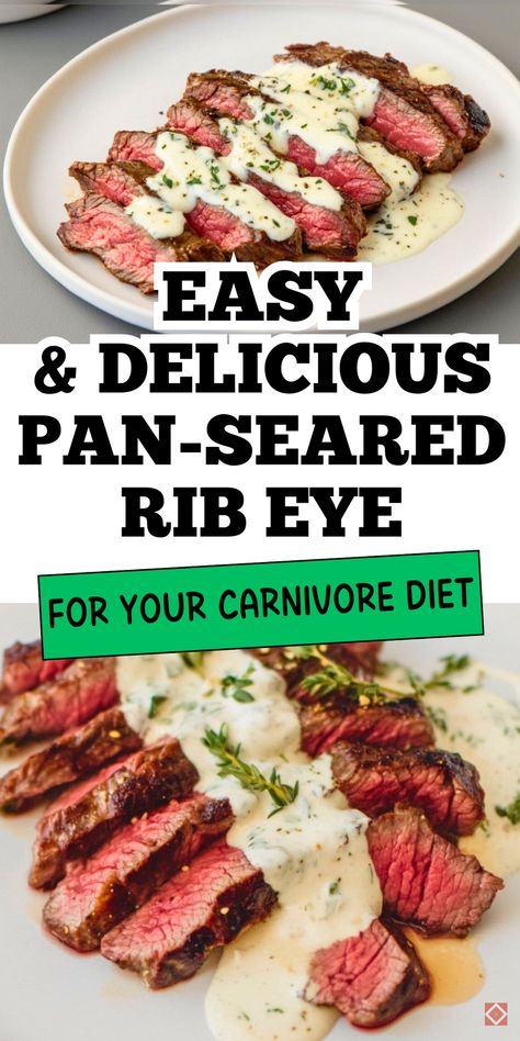 Satisfy your steak cravings with this pan-seared rib eye recipe for the carnivore diet! Perfectly cooked with a crisp, golden crust and tender interior, it’s the ultimate protein-packed meal. Quick, easy, and delicious—save this pin for your next carnivore feast! Carnivore Pork Tenderloin Recipes, Carnivore Cube Steak Recipes, Carnivore Ribs Recipe, Supplements For Carnivore Diet, Carnivore Pork Chop Recipes, Carnivore Diet Recipes Steak, Carnivore Steak Recipes, Meal Prep Carnivore Diet, Relaxed Carnivore Diet