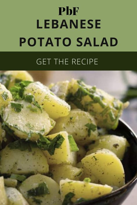 Arabic Potato Salad, Syrian Potato Salad, Serbian Potato Salad, Lebanese Potato Salad, Mediterranean Potato Salad, Patato Salad, Vegan Lebanese, June Recipes, Salad Potato