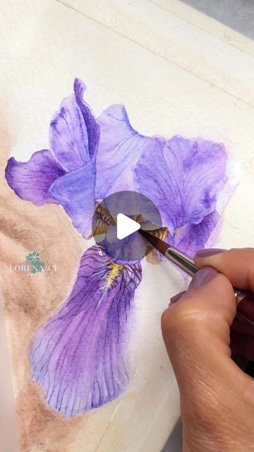 Paint Tutorials, Painting Flowers, Learn To Paint, Art Watercolor, Cocoa Butter, Painting Ideas, Flower Painting, Paintings, Flowers