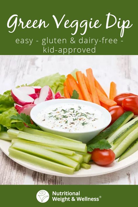 Green Veggie Dip, Paleo Veggie Dip, Dairy Free Veggie Dip, Veggie Dip Recipe, Vegetable Dip Recipe, Dairy Free Dips, Gluten Free Vegetables, Healthy Finger Foods, Vegetable Dips