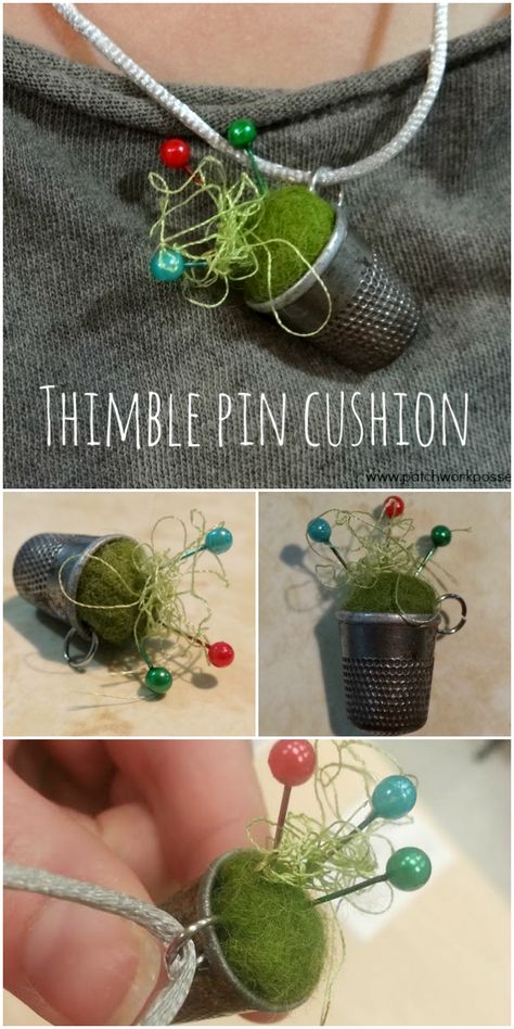 thimble pin cushion tutorial easy and cute Diy Pin Cushion, Cushion Tutorial, Sewing Cushions, Crochet Hook Set, Needle Cases, Top Sewing Pattern, Pin Cushion, Easy Sewing Projects, Love Sewing