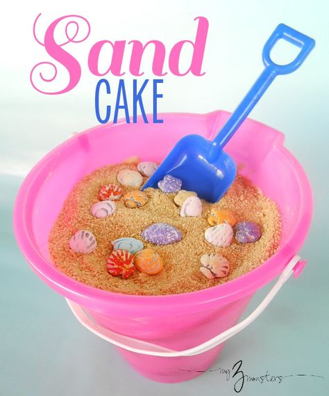 Delicious vanilla pudding cake that looks like a bucket of sand!  Fun idea for a summer birthday! Vanilla Pudding Cake, Caroline Birthday, Sand Cake, Festive Recipes, Dirt Cake, Fun Cakes, Grilled Peaches, Pudding Cake, Wine Store