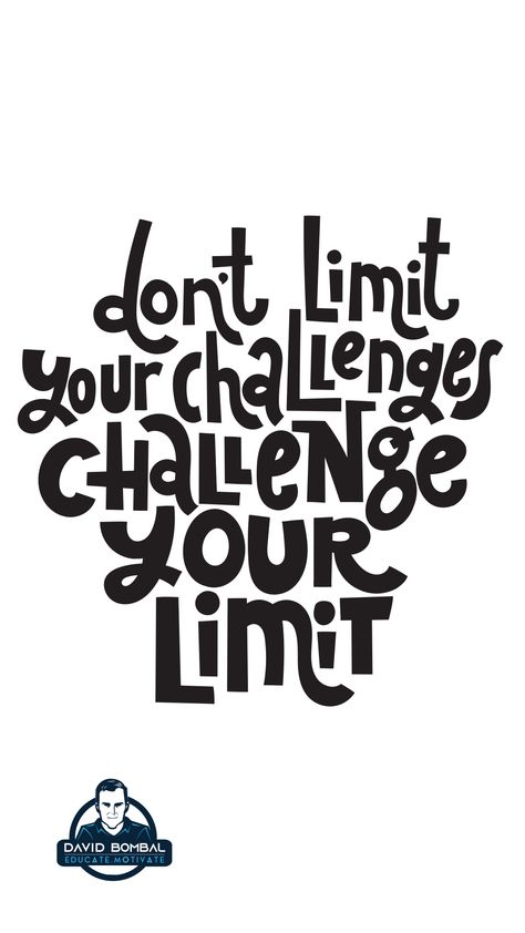 Don't limit your challenges, challenge your limit. #DailyMotivation #inspiration #motivation #bestadvice #lifelessons #changeyourmindset Chalkboard Designs, Change Your Mindset, Simple Cross Stitch, Daily Motivation, Life Lessons, Inspirational Quotes, Quotes