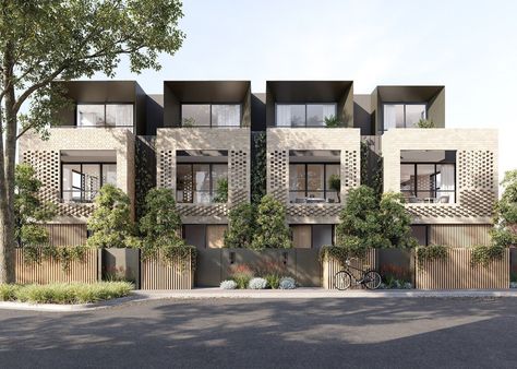 2 37 Buckingham Street, Richmond Vic 3121 A19 Modern Row House Design, Modern Row House, Waterfront Architecture, Row House Design, Shop Facade, Modern Townhouse, Tiny House Plan, Model House Plan, Row House