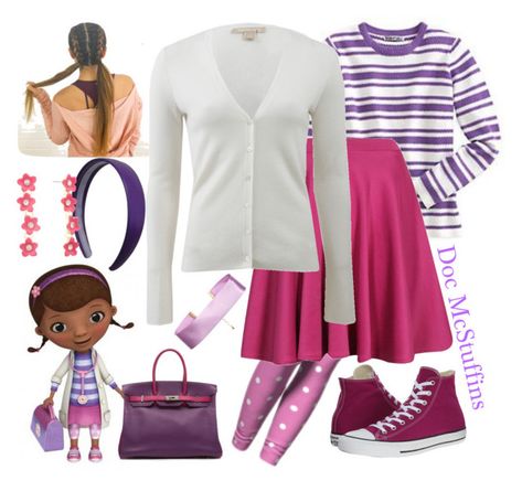 "Doc McStuffins" by babe-b8 ❤ liked on Polyvore featuring York Wallcoverings, Converse, Michael Kors, HermÃ¨s, H&M, Liz Claiborne and disneybound Disney Themed Outfits, Disney Inspired Fashion, Disney Bound Outfits, Fandom Fashion, Doc Mcstuffins, York Wallcoverings, Themed Outfits, Inspired Fashion, Disney Outfits