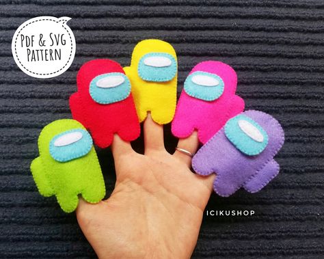 Make your own felt finger puppet. Get the pattern on MyEtsyShop Enjoy Crafting Summer School Crafts, Market Day Ideas, Finger Puppet Patterns, Felt Finger Puppets, Puppet Patterns, Sewing Pattern Shop, Unicorn Crafts, Sewing Stuffed Animals, Finger Puppet