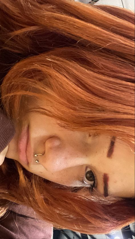 Pretty Hair, Ginger Hair, Nose Piercing, Pretty Hairstyles, Nostril Hoop Ring, Ginger, Piercings, Period, Nose Ring