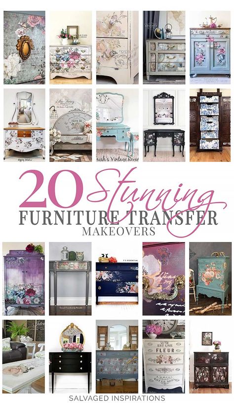 Transfers For Furniture, Floral Furniture, Decoupage Furniture, Old Cabinets, Furniture Renovation, Refurbished Furniture, Cheap Furniture, Furniture Restoration, Furniture Makeover Diy