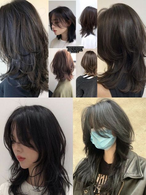 Wolf cut is so pretty ❤️‍🔥😍 Wof Cut Hair Long, Woftcut For Girl, Wof Cut Hair Short, Wolfcut 360 Medium, Hush Cut Round Face, Wof Cut Hair, Hush Cut Hair Medium, Hush Cut With Bangs, Short Hair Wolf