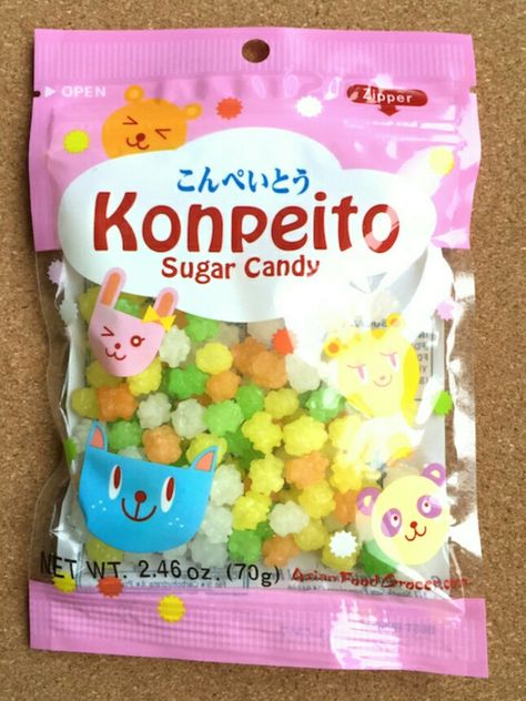 Konpeito Konpeito Aesthetic, Konpeito Candy, Japanese Desserts, Dream Items, Candy Jelly, Sugar Candy, Casual Tote Bag, Blue Food, Japanese Dessert