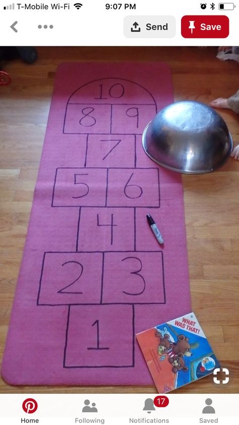 Indoor Hopscotch, Preschool Yoga, Summer Camp Art, Recycling For Kids, Diy Yard Games, Diy Yoga, Kid Projects, Educational Activities For Kids, Preschool Learning Activities