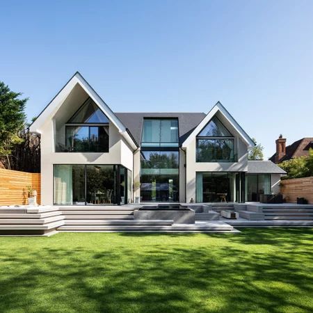 Fleet House - Contemporary - House Exterior - London - by Webb Yates Engineers | Houzz UK Beautiful House Exterior, Contemporary Farmhouse Exterior, Beautiful Houses Exterior, Architecture Windows, House Exterior Ideas, Dnevni Boravak, Cottage Extension, Kerb Appeal, Contemporary House Exterior