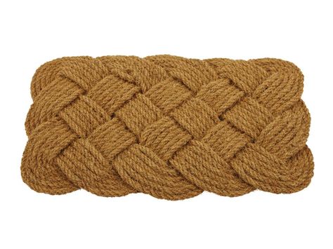 Braided coir doormat, $45, rejuvenation.com Coir Door Mat, Coir Mat, Front Door Design, Amber Interiors, Coir Doormat, Coconut Fiber, Electronic Gifts, Rope Design, Coconut Shell