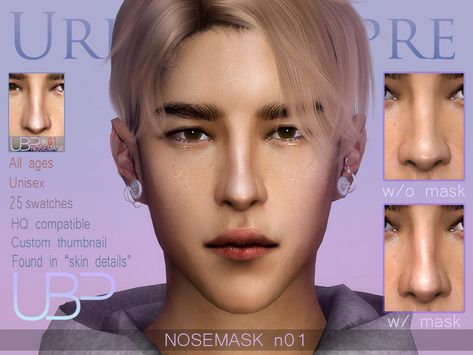 Urielbeaupre's Nosemask N01 Sims 4 Cc Shoes, Skin Details, Sims 4 Cc Makeup, Sims 4 Body Mods, Sims 4 Cc Skin, Nose Mask, The Sims 4 Download, Sims 4 Downloads, Skin Mask