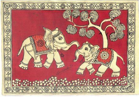 South Indian Art, Phad Painting, Frida Art, Kalamkari Painting, Kerala Mural Painting, Indian Painting, Madhubani Art, Indian Folk Art, Madhubani Painting