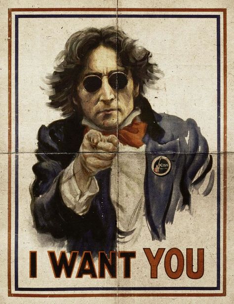 I WANT YOU - John Lennon John Lennon Beatles, Beatles Art, Creative Advertising Campaign, Beatles John, The Fab Four, Paul George, Uncle Sam, Ozzy Osbourne, Ladies And Gentlemen