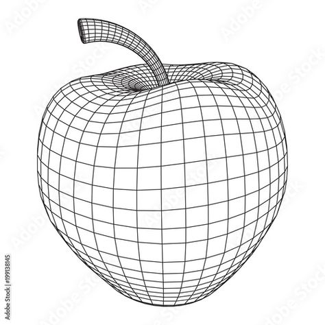 Stock Image: Apple wireframe low poly mesh vector illustration. Mesh Illustration, Wireframe, Low Poly, Adobe Stock, Stock Vector, Vector Illustration, Stock Images, Mesh