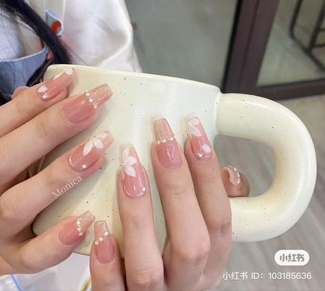 Coffin Korean Nails, Vibey Nails, Flowy Cami Top, Asian Nails, Hello Nails, Short Gel Nails, Women Fashion Casual, Blush Nails, Pretty Gel Nails