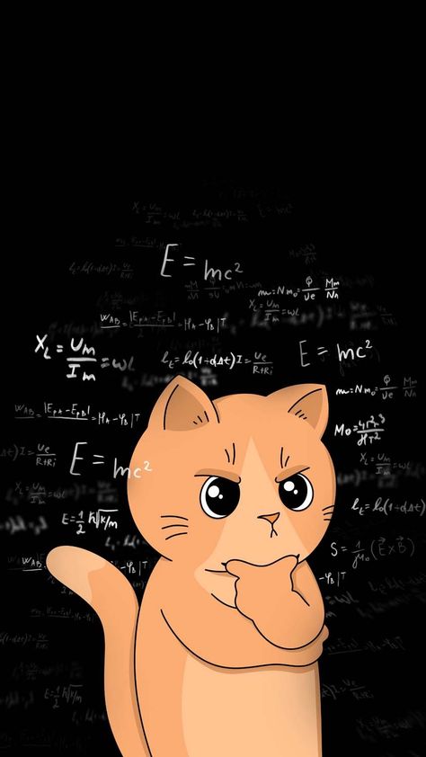 Physics Cat iPhone Wallpaper HD Cat Iphone Wallpaper, Happy Emoji, Iphone Wallpapers Hd, Instagram Black Theme, Iphone Wallpaper Hd, Emoji Iphone, Cats Art Drawing, Wallpapers Ipad, Wallpaper Instagram