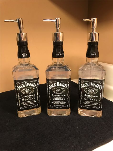 DIY jack Daniels soap dispenser #diy #soap #jackdaniels #mancave Jack Daniels Soap Dispenser, Jack Daniels No 7, Study Room Decor, Jack Daniels, Soap Dispenser, Man Cave, Whiskey, Hand Soap Bottle, Vodka