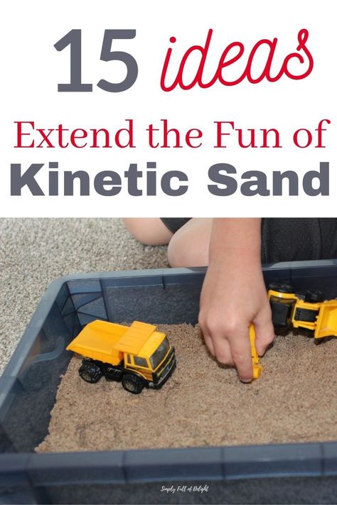 Kinetic Sand Play Area, Sand Tray Ideas Eyfs, Kinetic Sand Box, Kinetic Sand Activities, Kinetic Sand Table, Sand Activities, Diy Kinetic Sand, Sensory Play Activities, Magnetic Sand