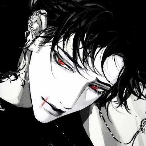 Male Vampire, Male Icon, Vampire Boy, Dark Anime Guys, Manga Style, Pfp Icons, Graphic Wallpaper, Digital Art Anime, Manga Boy