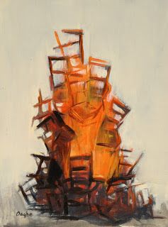 Chair On Wall, Chair Drawing, Collage Book, Life Paintings, My Board, Art Chair, Painted Chairs, Modern Artists, Creative Portraits