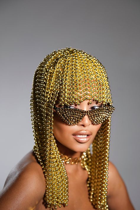 Gold pearl wig Cleopatra headpiece. Burlesque cosplay wig for goddess. Festival carnival rave outfit. Pearl Wig, Cleopatra Headpiece, Rave Braids, Forehead Headband, Modern Egypt, Goddess Outfit, Goddess Crown, Burning Man Costume, Gold Headpiece