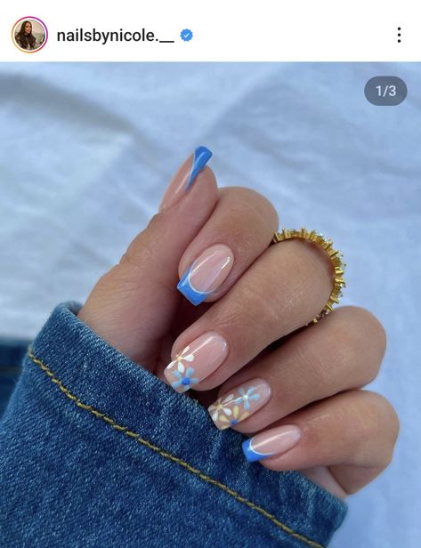 City Break Nail Ideas, Nails For Iceland, City Break Nails, Greece Style Nails, Blue Biab Nails Designs, Barca Nails, Crete Nails, Lanzarote Nails, Caribbean Cruise Nail Ideas