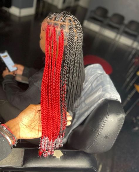 Birthday Hairstyles For Black Women Braids, Red Braids, Weave Hairstyles Braided, Short Box Braids Hairstyles, Box Braids Hairstyles For Black Women, Braided Hairstyles For Teens, Cute Braided Hairstyles, Braided Cornrow Hairstyles, Quick Braided Hairstyles