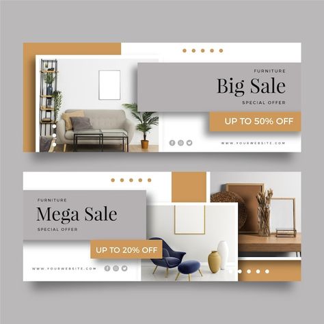 Furniture Sale Poster, Vector Furniture, Google Banner Ads, Elegant Website Design, Interior Design Sites, Google Banner, Custom T Shirts Design, Furniture Sales, App Design Layout