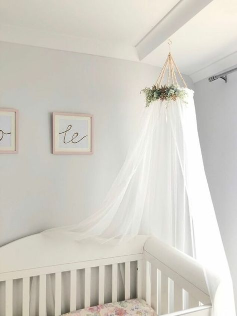 Hula Hoop Canopy, Diy Bed Canopy, Diamond Tufted Headboard, Canopy Bed Diy, How To Make Headboard, Crib Canopy, Diy Canopy, Wood Accent Wall, Wood Tags