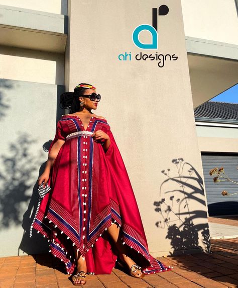 uMnombo. 🤍 #lineage | Instagram Basotho Traditional Wear, Umbaco Xhosa Dresses, Evergreen Outfits, Xhosa Traditional Wear Woman, Modern South African Traditional Dresses, Umbhaco Xhosa Designs, Xhosa Makoti Outfits, Shweshwe Patterns, Modern Xhosa Attire