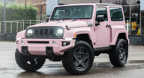 Clock Video, Pink Jeep Wrangler, Military Paint, Cooper Tires, Pink Jeep, Wrangler Accessories, Dream Cars Jeep, Jeep Rubicon, Trucking Companies