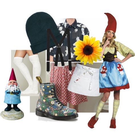 For every girl who wants to look like a garden gnome this year on Halloween, this one's for you. #Costume #gnome #Halloween #docmartens Garden Gnome Costume, Garden Gnomes Diy, Garden Gnomes Costume, Gnome Costume, Gnome Ideas, Gnome Diy, Gnome Halloween, Gnomes Diy, Diy Costume