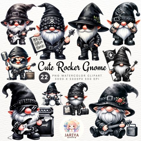 Black Gnome, Saint Patricks Day Art, Fun Watercolor, Fashionable Bags, Gnome Clipart, Craft Images, Creative Freedom, Fantasy Theme, Gnomes Crafts