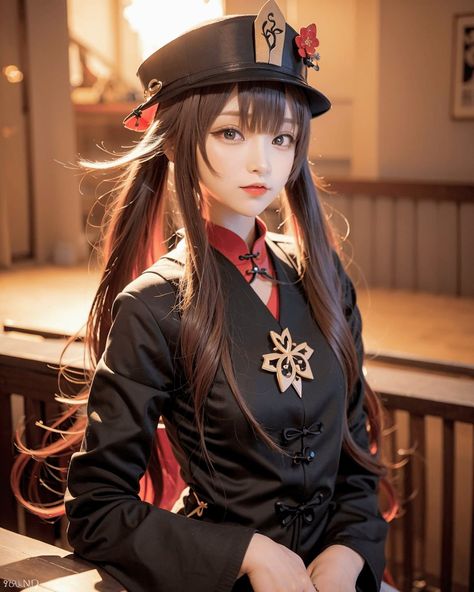 Hutao Cosplay, Hu Tao Cosplay, Hu Tao, Model Drawing, Fantasy Dress, Anime Music, Cute Anime Character, Tao, Anime Art