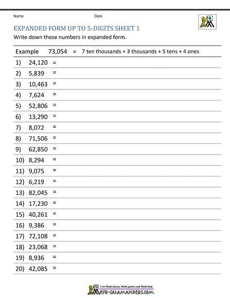 Standard Form Math, Expanded Form Math, Numbers In Expanded Form, Expanded Form Worksheets, 5th Grade Worksheets, Place Value Worksheets, 4th Grade Math Worksheets, Long Division, Expanded Form