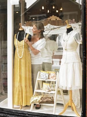 An attractive window display could bring traffic into your store. Boutique Window Displays, Store Window Displays, Boutique Display, Clothing Displays, Boutique Decor, Retail Sales, Store Window, Boutique Interior, Shop Window Displays