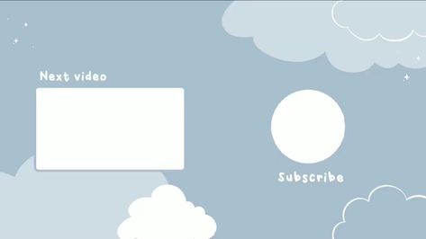 Blue Cloud Aesthetic, Aesthetic Outro Template, Outro Template, Video For Youtube, Cloud Aesthetic, Video Design Youtube, Intro Template, Youtube Video Template, Youtube Banner Backgrounds